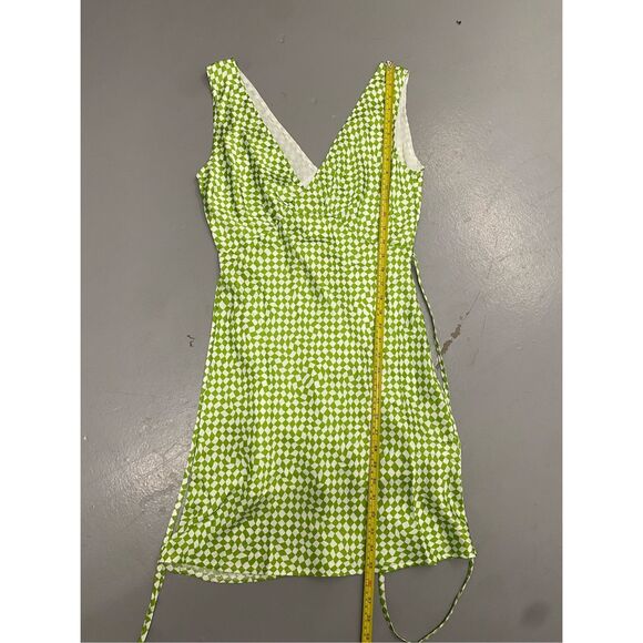 Peppermayo NWT Audrey Vintage Slip Dress in Lime Check, Size 6, MSRP $75 - Picture 12 of 14